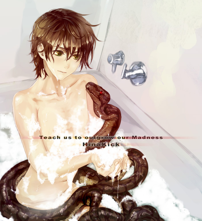 harry potter and nagini (wizarding world and 1 more) drawn by furayu_(flayu)