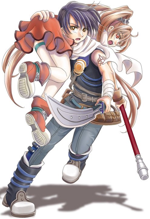 estelle bright and joshua bright (eiyuu densetsu and 1 more) drawn by koyagistock