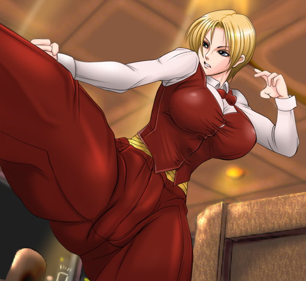 king (the king of fighters and 2 more) drawn by mokusa