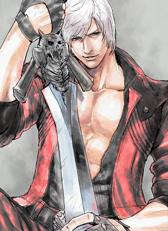 dante (devil may cry and 1 more) drawn by yunopan_chako