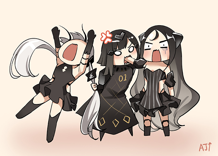 nyto, destroyer, dreamer, and anna (girls' frontline) drawn by ark_john_up