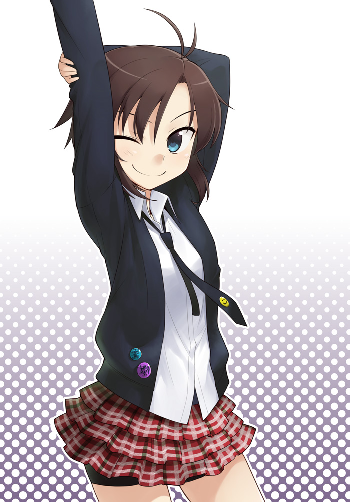 kikuchi makoto (idolmaster and 1 more) drawn by heebee