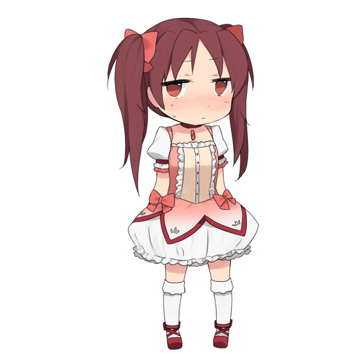 kaname madoka and sakura kyoko (mahou shoujo madoka magica) drawn by tsuduya_(knt31)