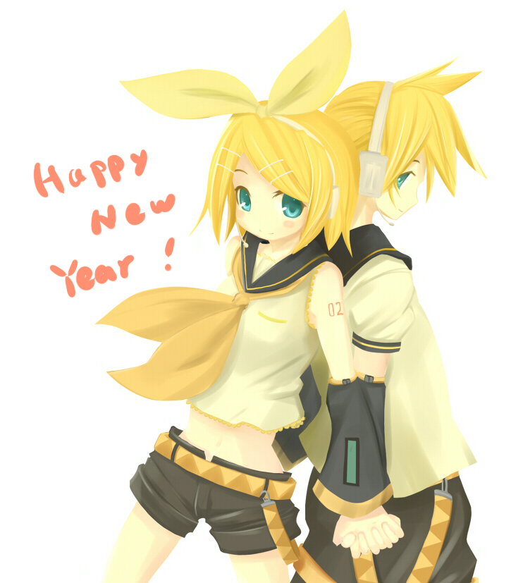 kagamine rin and kagamine len (vocaloid) drawn by miko_machi