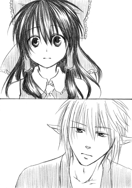 hakurei reimu and buront (touhou and 3 more) drawn by amanosora
