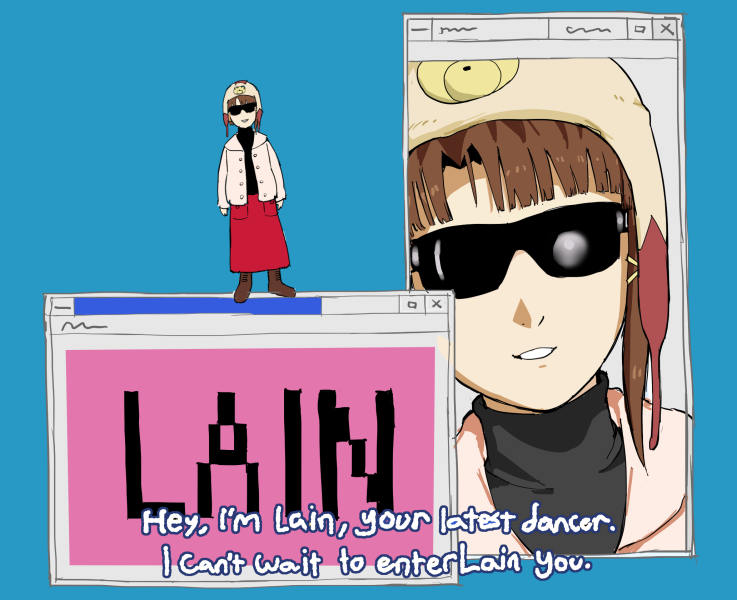 iwakura lain and paul rudd (microsoft windows and 4 more) drawn by giganticbuddha