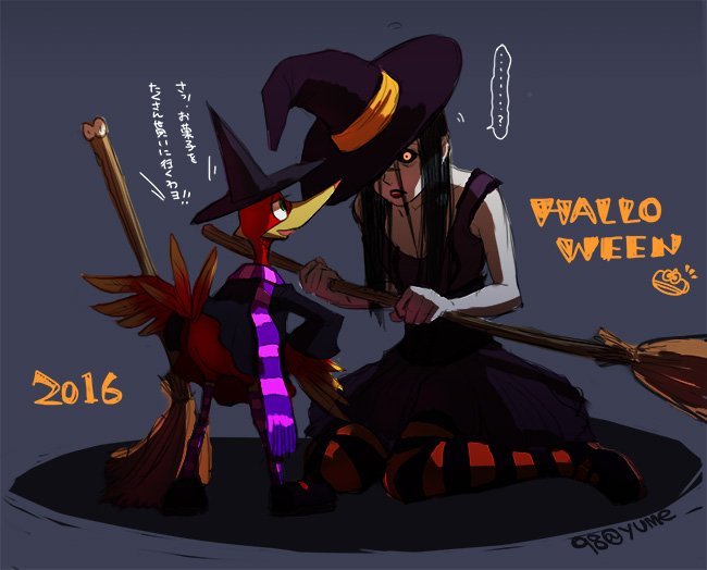 kazooie, gruntilda winkybunion, and hisako (banjo-kazooie and 1 more) drawn by s-yumeko