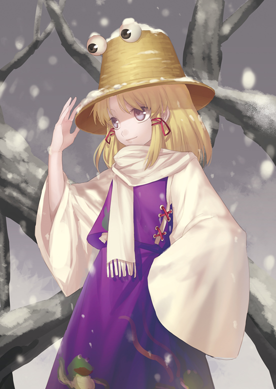 moriya suwako and pyonta (touhou) drawn by irua