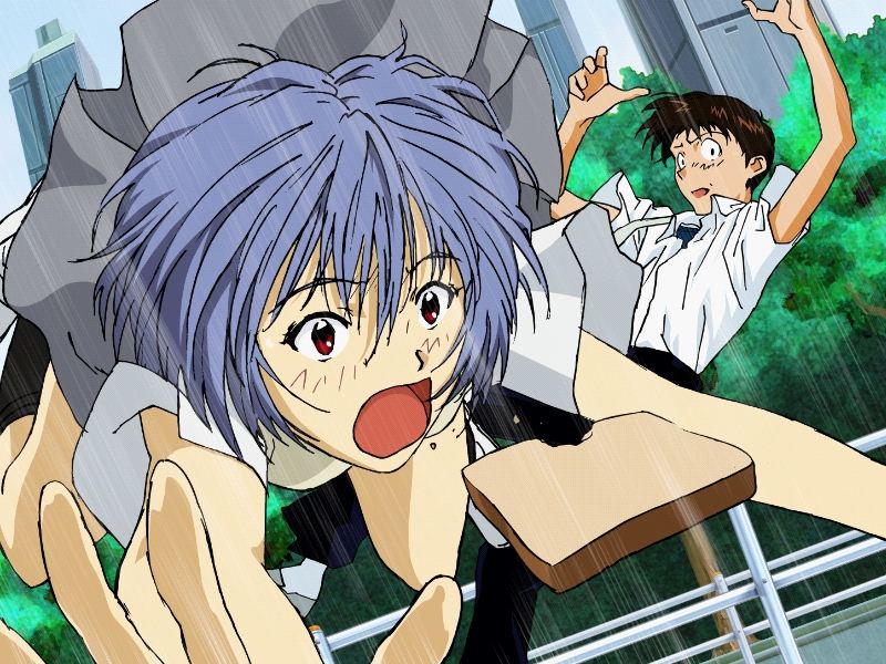 ayanami rei and ikari shinji (neon genesis evangelion and 1 more)