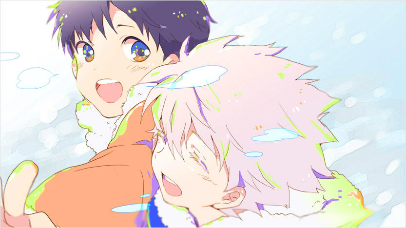 ikari shinji and nagisa kaworu (neon genesis evangelion) drawn by mogeco