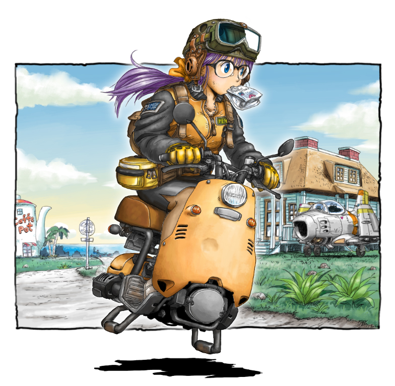 norimaki arale (dr. slump) drawn by shio_no.9