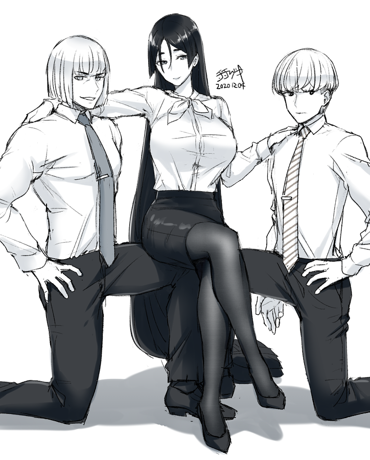 minamoto no raikou, sakata kintoki, watanabe no tsuna, and blouson chiemi (fate and 1 more) drawn by titiduki_(manman-ya)