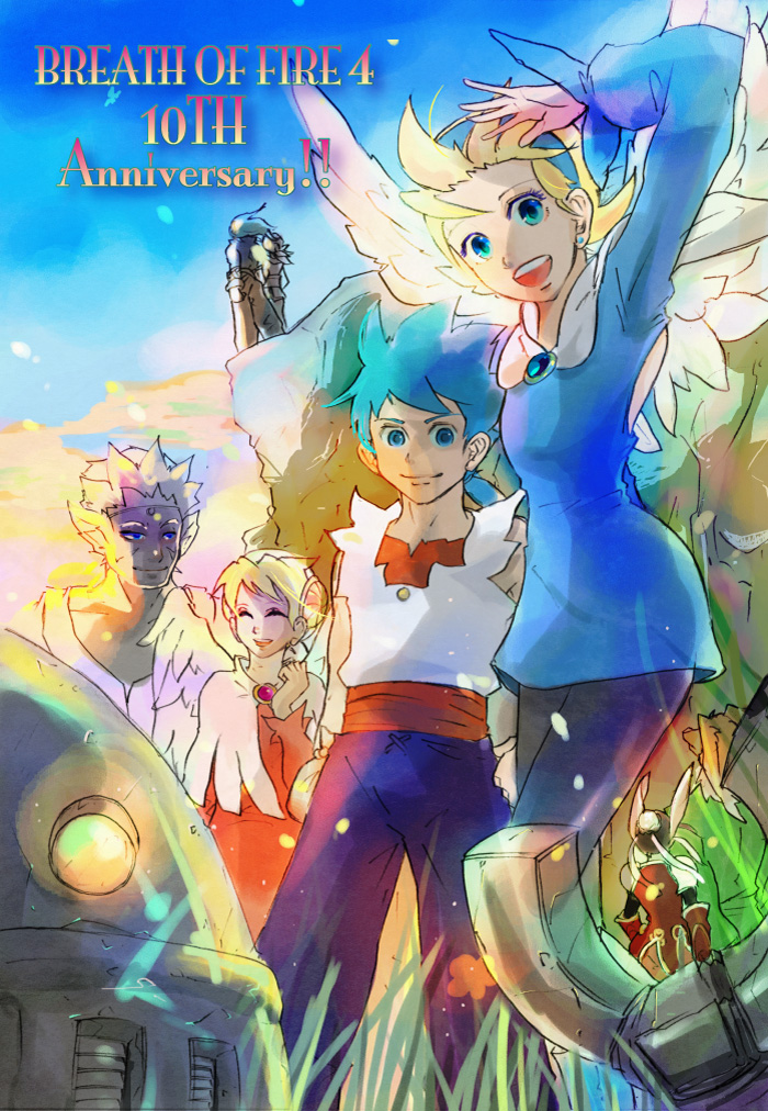 nina, ursula, ryu, fou-lu, cray, and 2 more (breath of fire and 1 more) drawn by booch