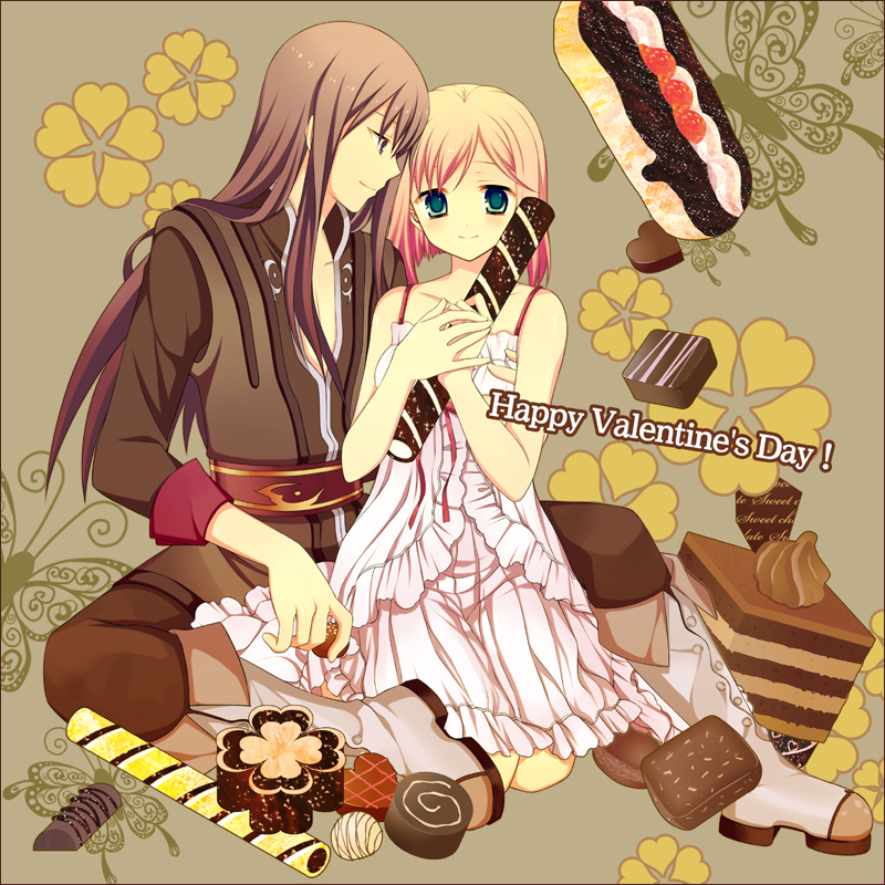 yuri lowell and estellise sidos heurassein (tales of and 1 more) drawn by ayamisiro