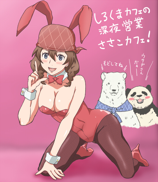 shirokuma, panda, and sasako (shirokuma cafe) drawn by banboro_(technobot)