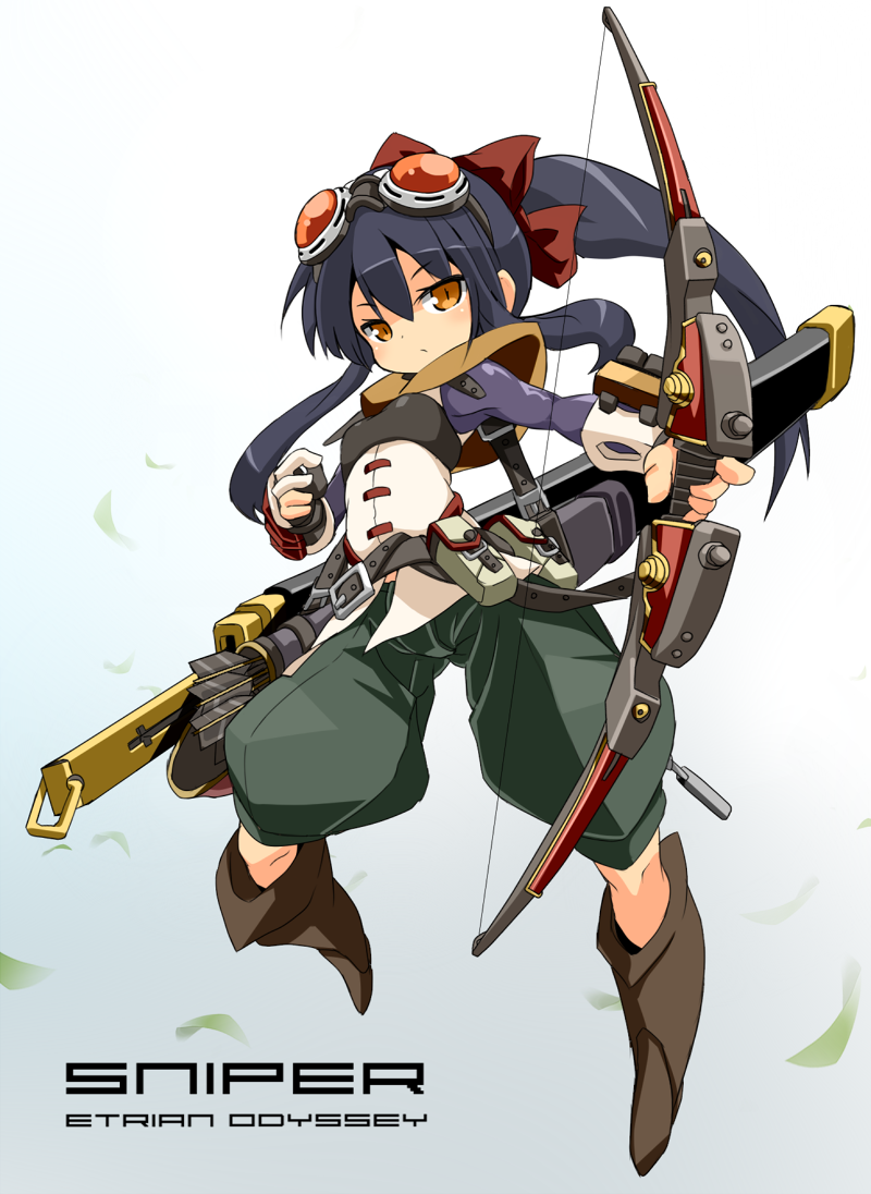 sniper and sniper 2 (sekaiju no meikyuu and 1 more) drawn by karukan_(monjya)