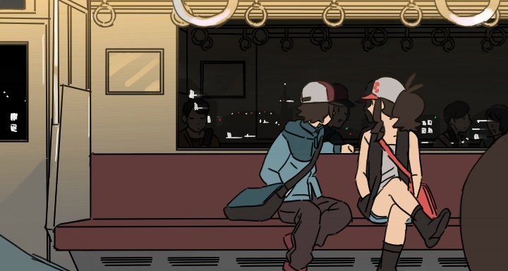 hilda and hilbert (pokemon and 1 more) drawn by taoru_(t_kiji)