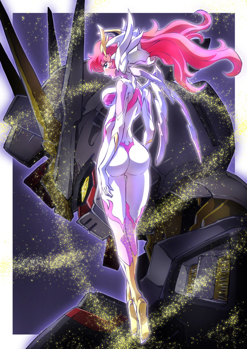 lacus clyne and mighty strike freedom gundam (gundam and 2 more) drawn by taiga_hiroyuki