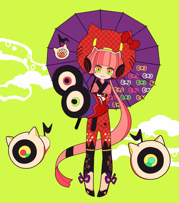 hello kitty and nekomura iroha (vocaloid and 2 more) drawn by rarara-men