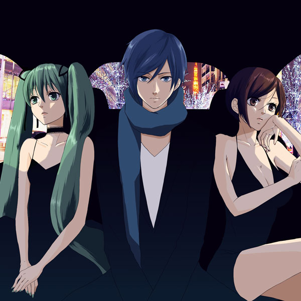 hatsune miku, kaito, and meiko (vocaloid) drawn by yunomi_(yunomi_imonuy)