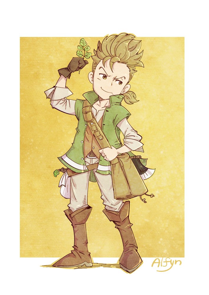 alfyn greengrass (octopath traveler and 1 more) drawn by shouta_(shbz)