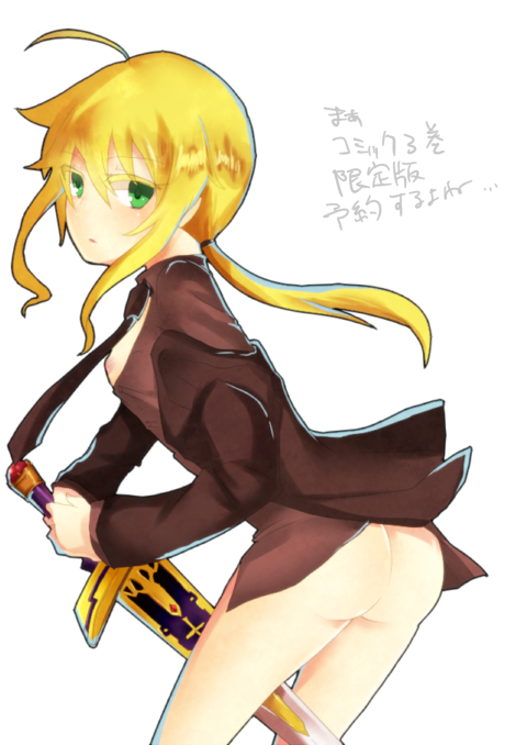 artoria pendragon and saber (fate and 1 more) drawn by shirai_setsu