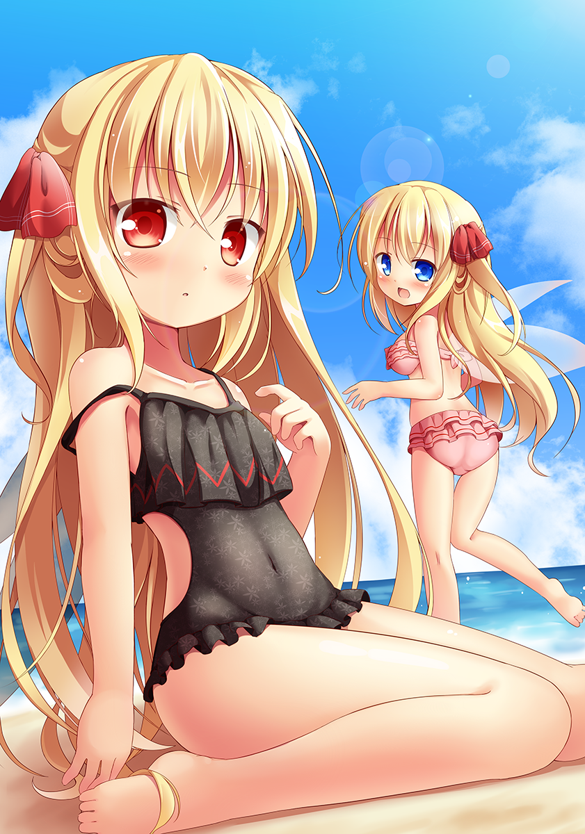 lily white and lily black (touhou) drawn by baku-p