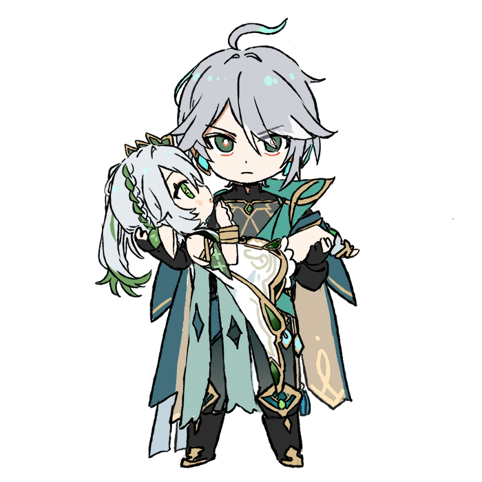 nahida and alhaitham (genshin impact) drawn by pinch_(nesume)