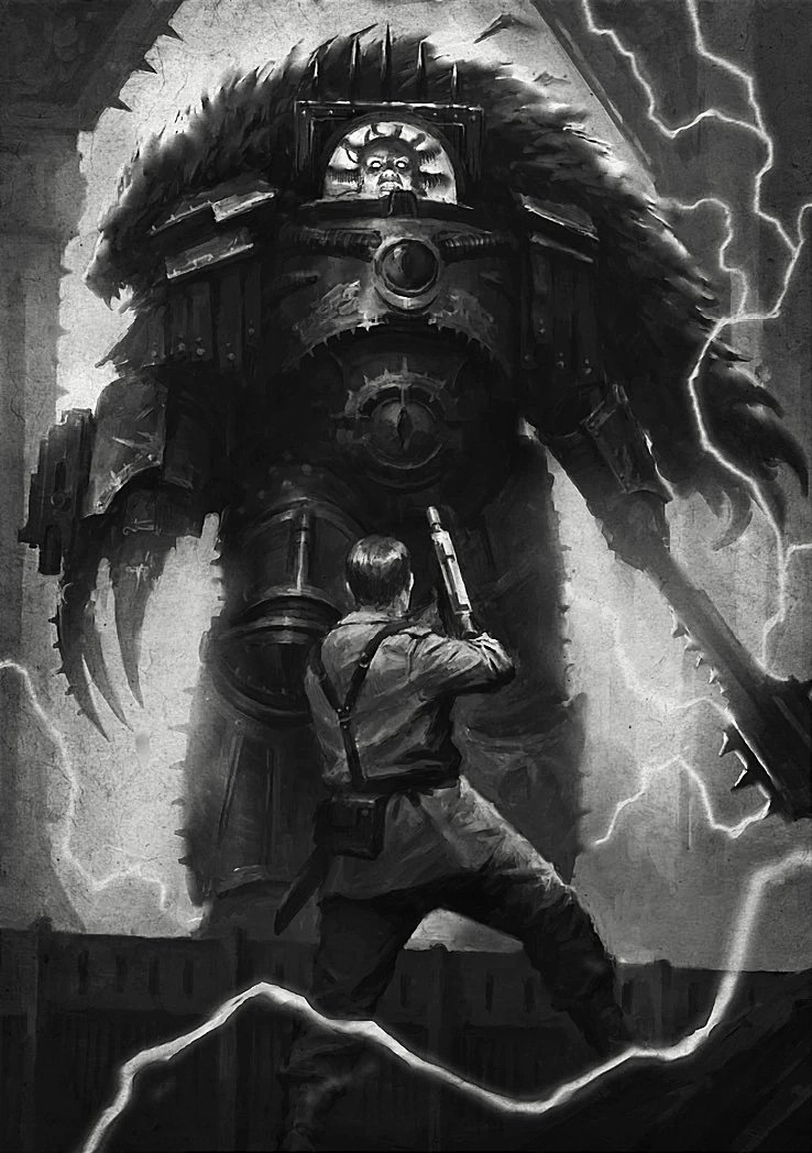 astra militarum, horus lupercal, and ollanius persson (warhammer 40k) drawn by mikhail_savier