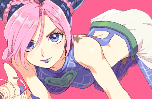 kujo jolyne (jojo no kimyou na bouken and 1 more) drawn by kattai_hutomomo