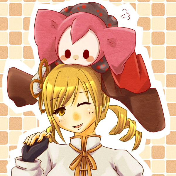 tomoe mami and charlotte (mahou shoujo madoka magica) drawn by abarenbou_jieneraru