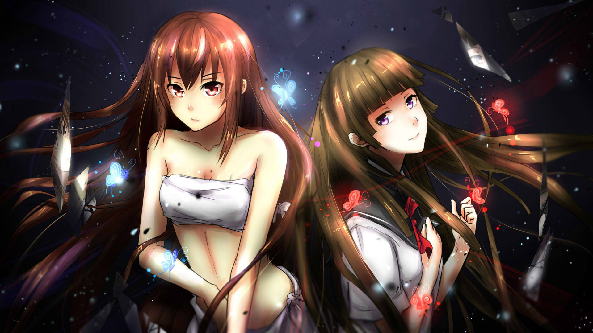 Fuwa Aika And Kusaribe Hakaze Zetsuen No Tempest Drawn By