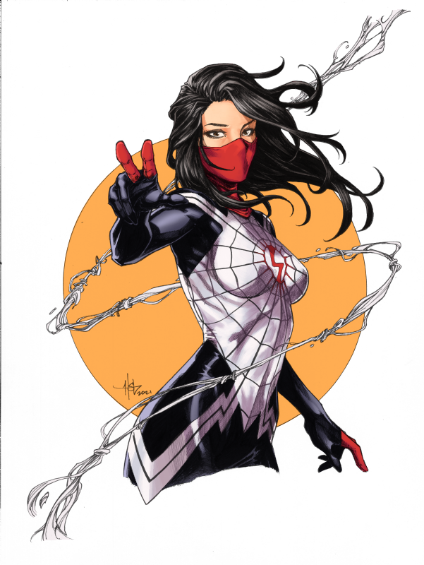 silk and cindy moon (marvel and 1 more) drawn by josh_cassara and lukegroundflyer