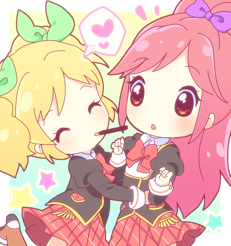 saegusa kii and otoshiro seira (aikatsu!) drawn by mirai_(sugar)