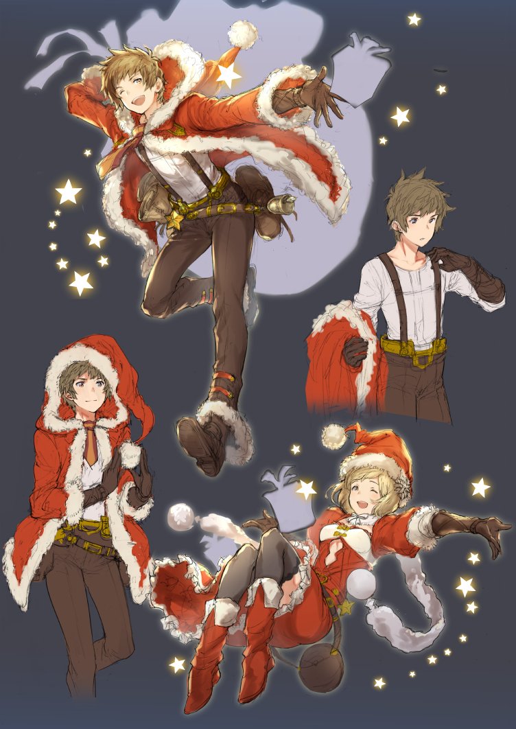 djeeta and gran (granblue fantasy) drawn by natsuno_(natsuno_a1)