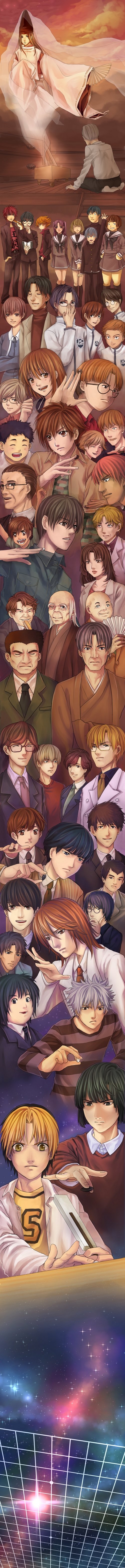 shindou hikaru, touya akira, kaga tetsuo, and ogata seiji (hikaru no go) drawn by kai-yan