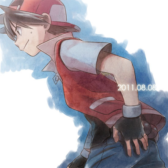 red (pokemon and 1 more) drawn by pokipoki
