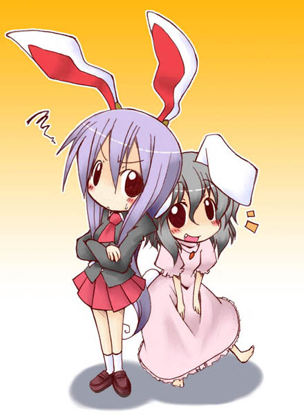 reisen udongein inaba and inaba tewi (touhou) drawn by mogito