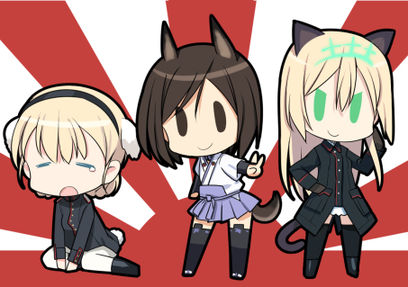heinrike prinzessin zu sayn-wittgenstein, kuroda kunika, and rosalie de hemricourt de grunne (world witches series and 1 more) drawn by shimada_fumikane