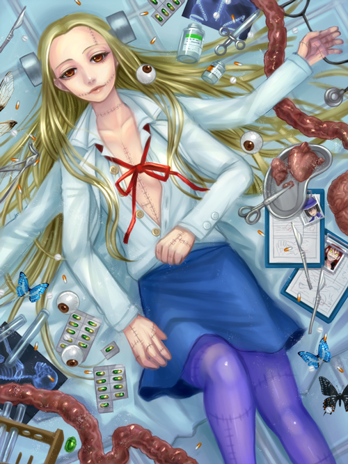 madaraki fran, madaraki veronica, madaraki gavrill, and adorea (franken fran) drawn by itsurumu