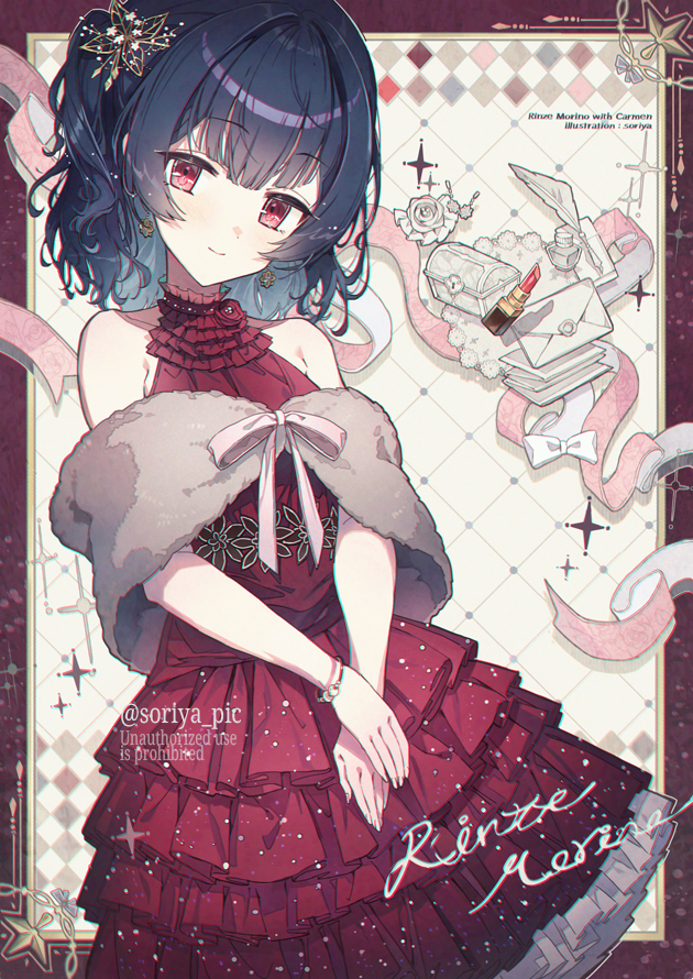morino rinze (idolmaster and 1 more) drawn by soriya