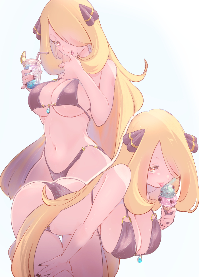 cynthia (pokemon and 1 more) drawn by chorimokki
