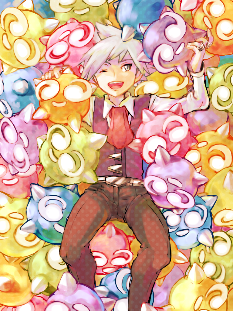 steven stone and minior (pokemon and 1 more) drawn by koutetsu_(fe_steel_stone)
