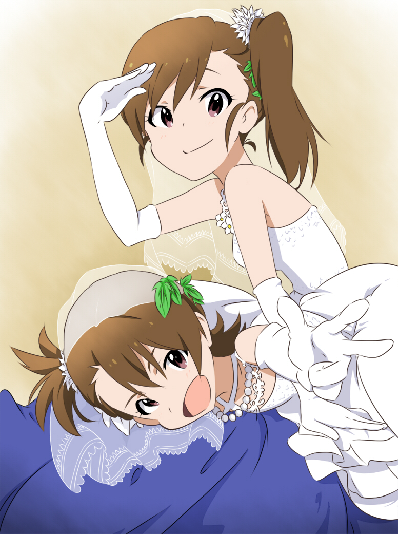 futami mami and futami ami (idolmaster) drawn by shotarou