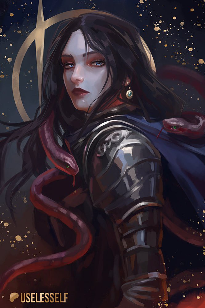rellana twin moon knight (elden ring and 1 more) drawn by useless_elf