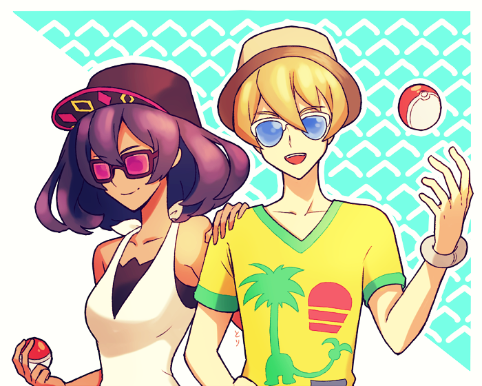 sina and dexio (pokemon and 1 more) drawn by tori_(11toritori)