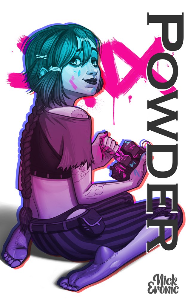 jinx, arcane jinx, and powder (league of legends and 1 more) drawn by ckincker