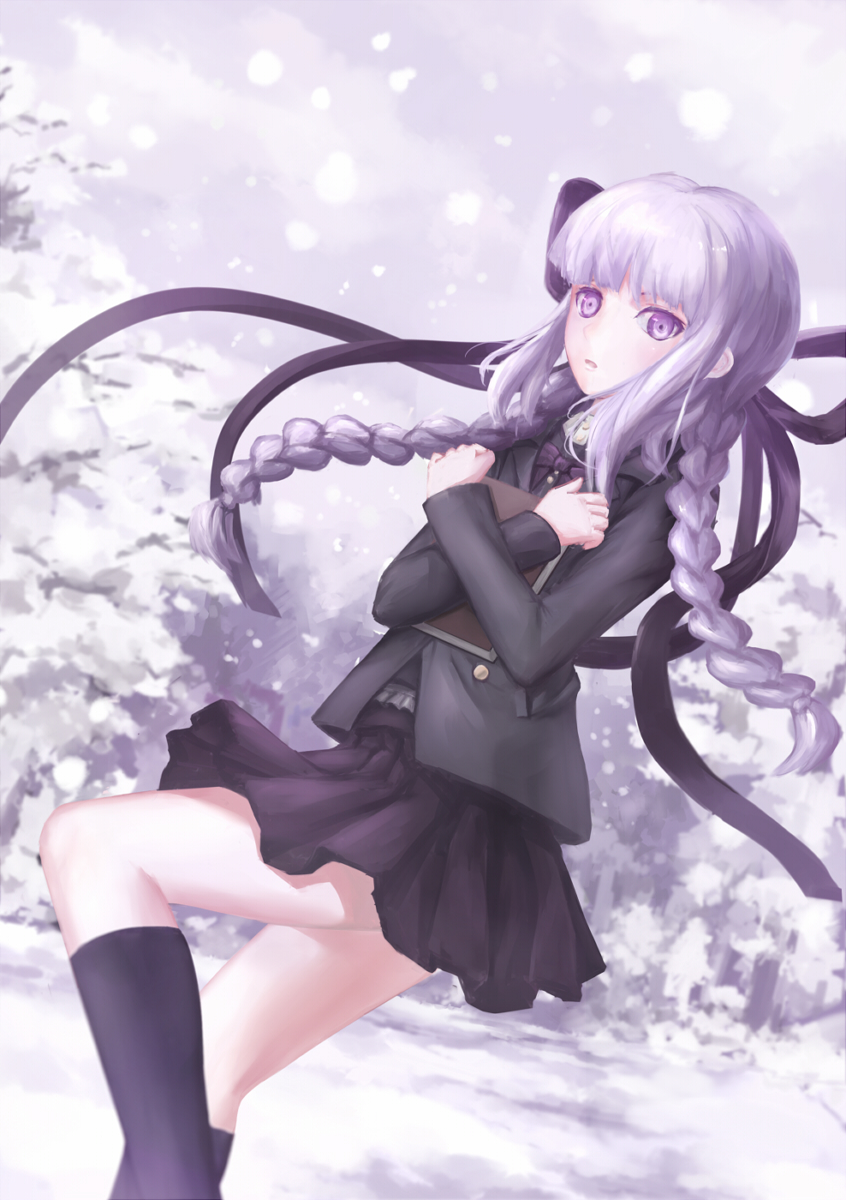 kirigiri kyoko (danganronpa and 1 more) drawn by c.z.