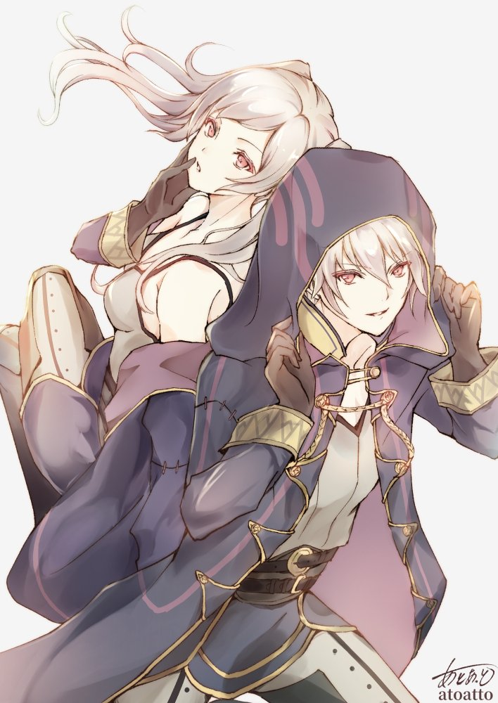 female robin and male robin (fire emblem and 2 more) drawn by atoatto