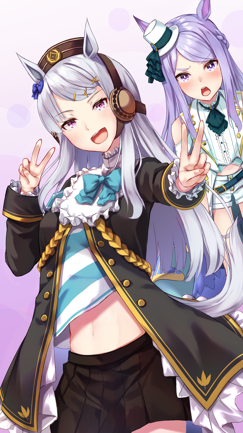 gold ship and mejiro mcqueen (umamusume) drawn by merxkialis